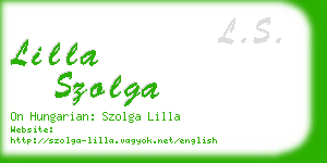 lilla szolga business card